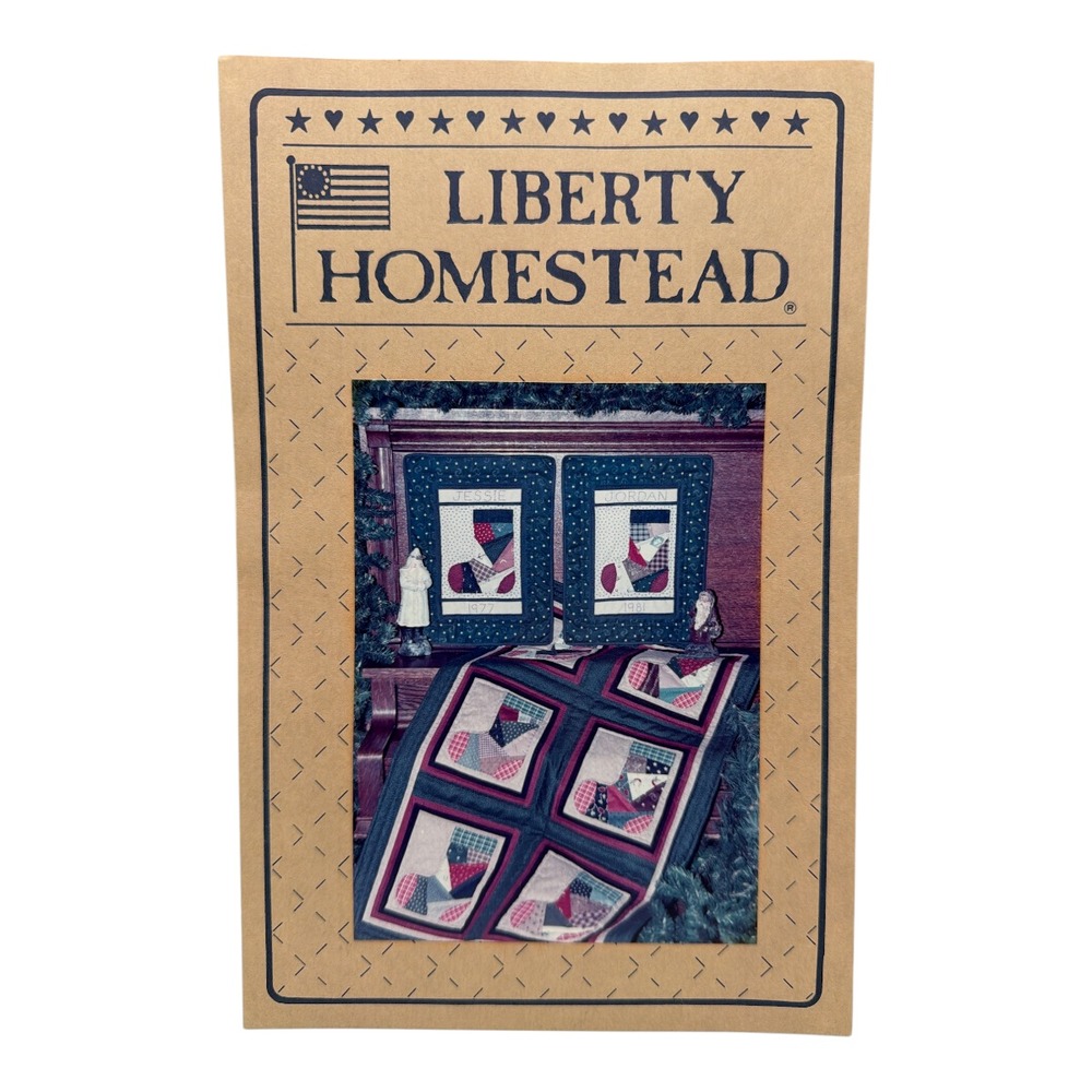 Blue Whale Designs Liberty Homestead Patched Stocking Quilt Pattern Wall Hanging